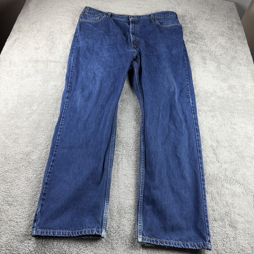 VTG Levis Regular Straight Leg Jeans Mens 42x32 Blue Dark Wash 100% Cotton